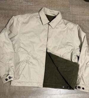 Vintage Structure Reversible Harrington Jacket Corduroy To Twill Olive Beige Med